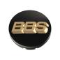 Preview: 1 x BBS 3D Rotation Nabendeckel Ø56mm schwarz, Logo gold - 58071047